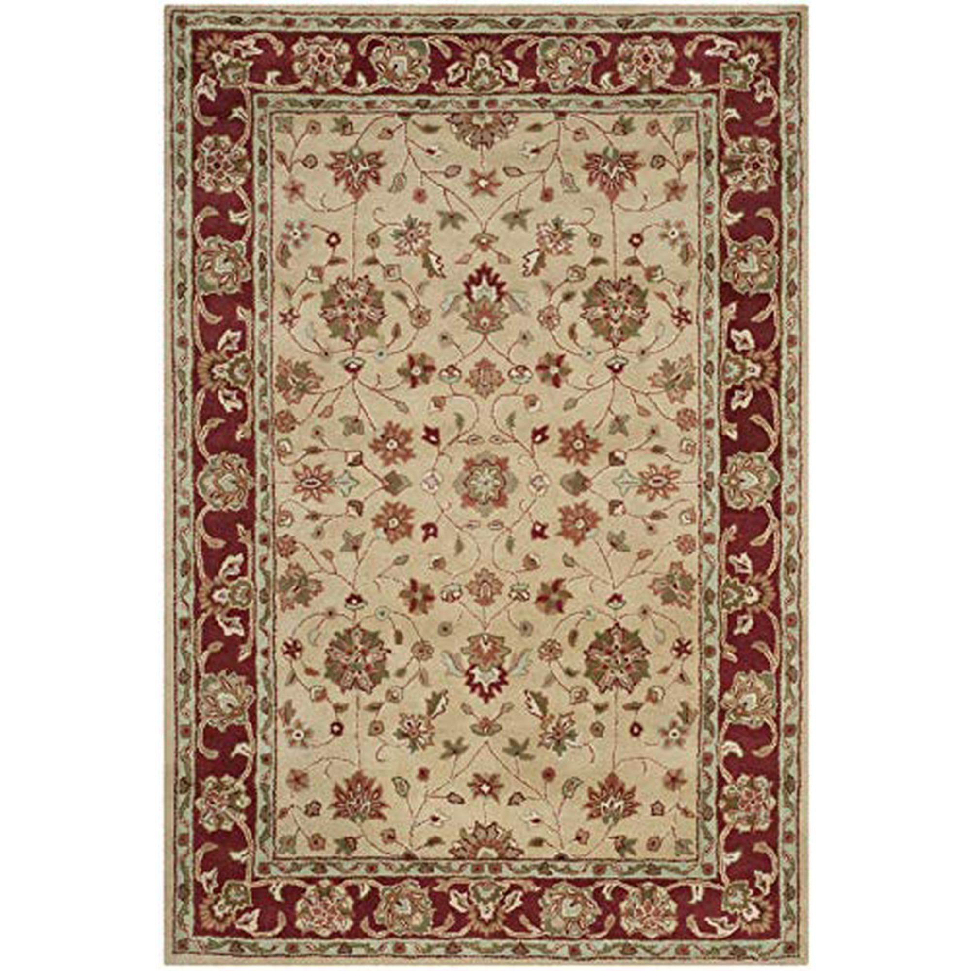 6' x 6' Round Safavieh Heritage Collection HG965A Handmade Traditional Oriental Premium Wool Area Rug Ivory Red 6' x 6' Round Safavieh Heritage Collection HG965A Handmade Traditional Oriental Premium Wool Area Rug Ivory Red